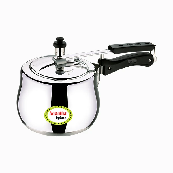Premier Stainless Steel Handi Pressure Cooker with Glass Lid - 3L-liquid vol 2.3L