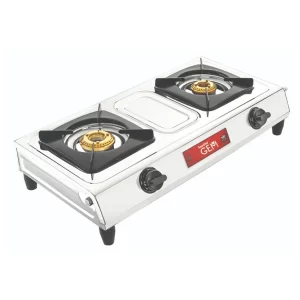 Anantha GEM - Stainless Steel LPG Stoves (2 Brass Burners)